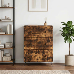 vidaXL Drawer Cabinet 66 x 34.5 x 90 cm Engineered Wood Smoked Oak 4