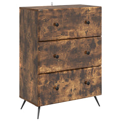 vidaXL Drawer Cabinet 66 x 34.5 x 90 cm Engineered Wood Smoked Oak 2