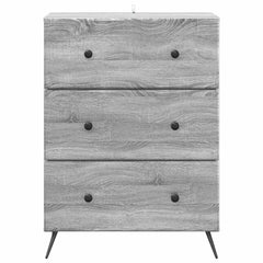 vidaXL Drawer Cabinet 66 x 34.5 x 90 cm Engineered Wood Grey Sonoma 6