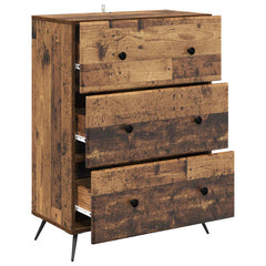 vidaXL Drawer Cabinet 66 x 34.5 x 90 cm Engineered Wood Old Wood 5