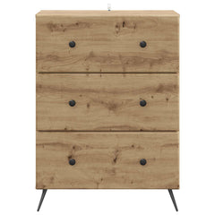 vidaXL Drawer Cabinet 66 x 34.5 x 90 cm Engineered Wood Artisan Oak 6