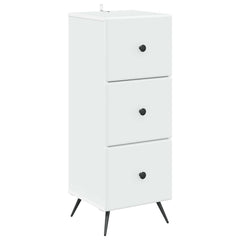 vidaXL Drawer Cabinet White 33 x 34.5 x 90 cm Engineered Wood 2