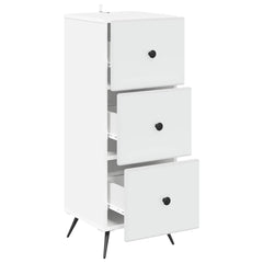 vidaXL Drawer Cabinet White 33 x 34.5 x 90 cm Engineered Wood 5