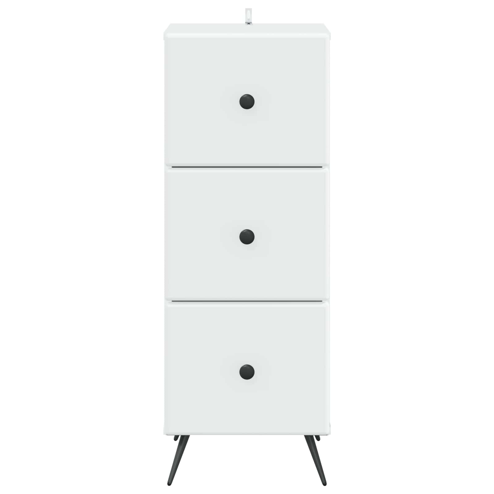 vidaXL Drawer Cabinet White 33 x 34.5 x 90 cm Engineered Wood 6