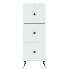 vidaXL Drawer Cabinet White 33 x 34.5 x 90 cm Engineered Wood 6