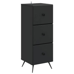 vidaXL Drawer Cabinet Black 33 x 34.5 x 90 cm Engineered Wood 2