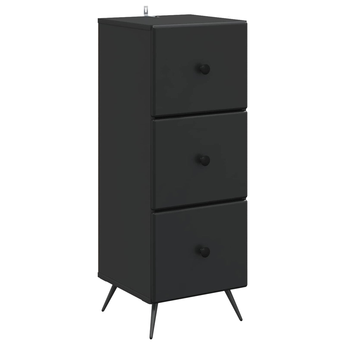 Drawer Cabinet 33 x 34.5 x 90 cm Engineered Wood Black