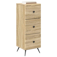 vidaXL Drawer Cabinet Sonoma Oak 33 x 34.5 x 90 cm Engineered Wood 3
