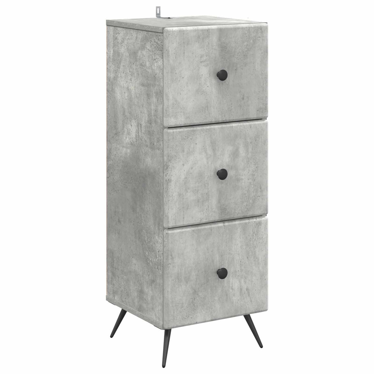 Drawer Cabinet 33 x 34.5 x 90 cm Engineered Wood Concrete grey