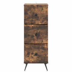vidaXL Drawer Cabinet Smoked Oak 33 x 34.5 x 90 cm Engineered Wood 6