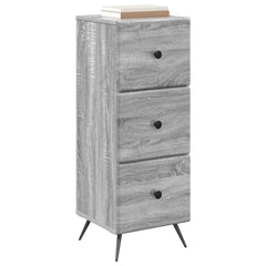 vidaXL Drawer Cabinet Grey Sonoma 33 x 34.5 x 90 cm Engineered Wood 3