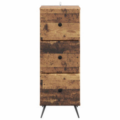 vidaXL Drawer Cabinet Old Wood 33 x 34.5 x 90 cm Engineered Wood 6