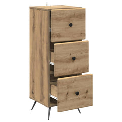 vidaXL Drawer Cabinet 33 x 34.5 x 90 cm Engineered Wood Artisan Oak 5