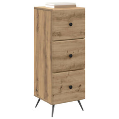 vidaXL Drawer Cabinet 33 x 34.5 x 90 cm Engineered Wood Artisan Oak 3