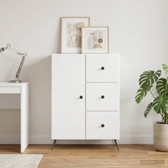 Sideboard 66 x 34.5 x 90 cm Engineered Wood White