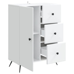Sideboard 66 x 34.5 x 90 cm Engineered Wood White