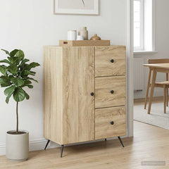 Sideboard 66 x 34.5 x 90 cm Engineered Wood Sonoma oak