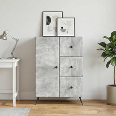 Sideboard 66 x 34.5 x 90 cm Engineered Wood Concrete grey