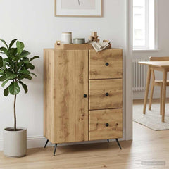 Sideboard 66 x 34.5 x 90 cm Engineered Wood Artisan oak