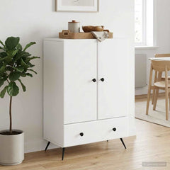 Sideboard 66 x 34.5 x 95 cm Engineered Wood White