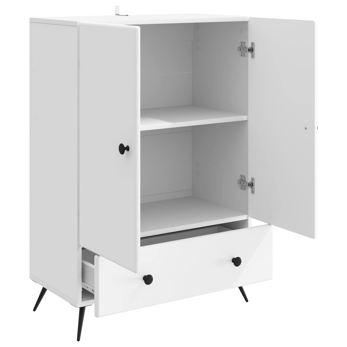 Sideboard 66 x 34.5 x 95 cm Engineered Wood White