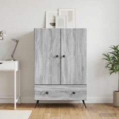 Sideboard 66 x 34.5 x 95 cm Engineered Wood Grey sonoma