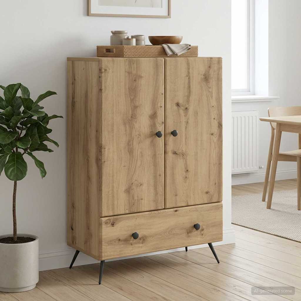 Sideboard 66 x 34.5 x 95 cm Engineered Wood Artisan oak
