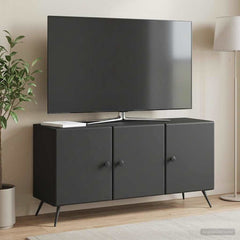 TV Cabinet 99 x 34.5 x 50 cm Engineered Wood Black