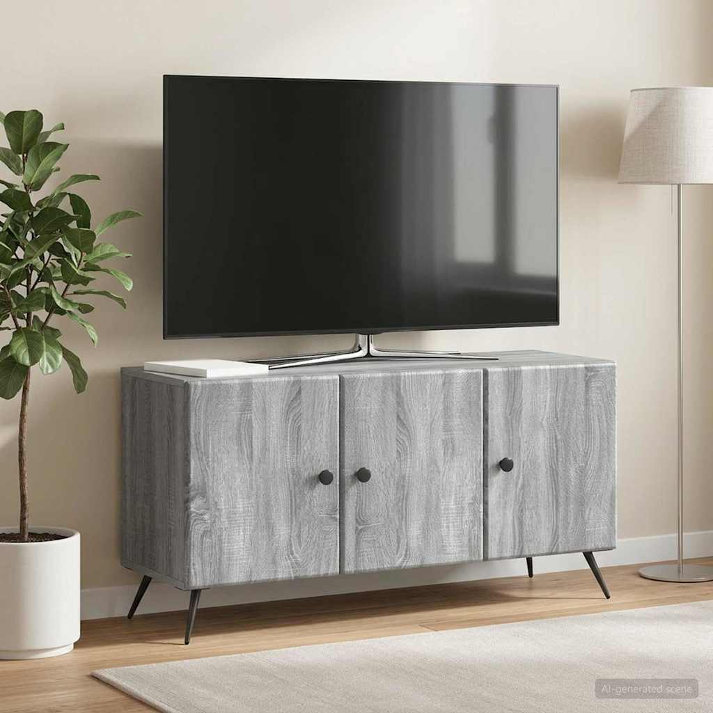 TV Cabinet 99 x 34.5 x 50 cm Engineered Wood Grey sonoma