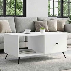 Coffee Table 90 x 50 x 40 cm Engineered Wood White