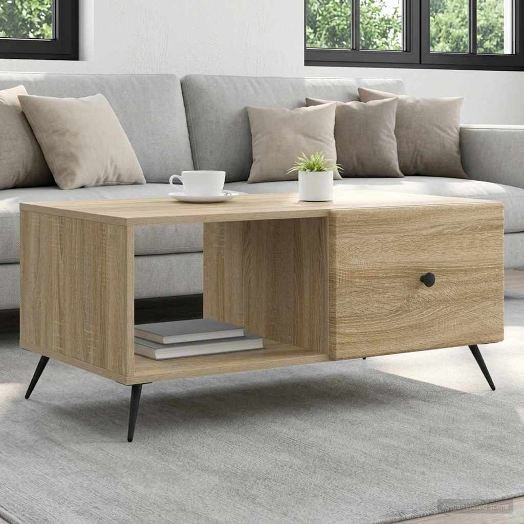 Coffee Table 90 x 50 x 40 cm Engineered Wood Sonoma oak