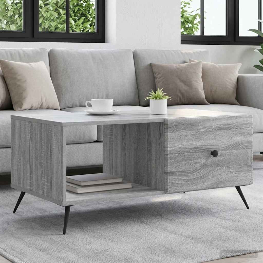 Coffee Table 90 x 50 x 40 cm Engineered Wood Grey sonoma