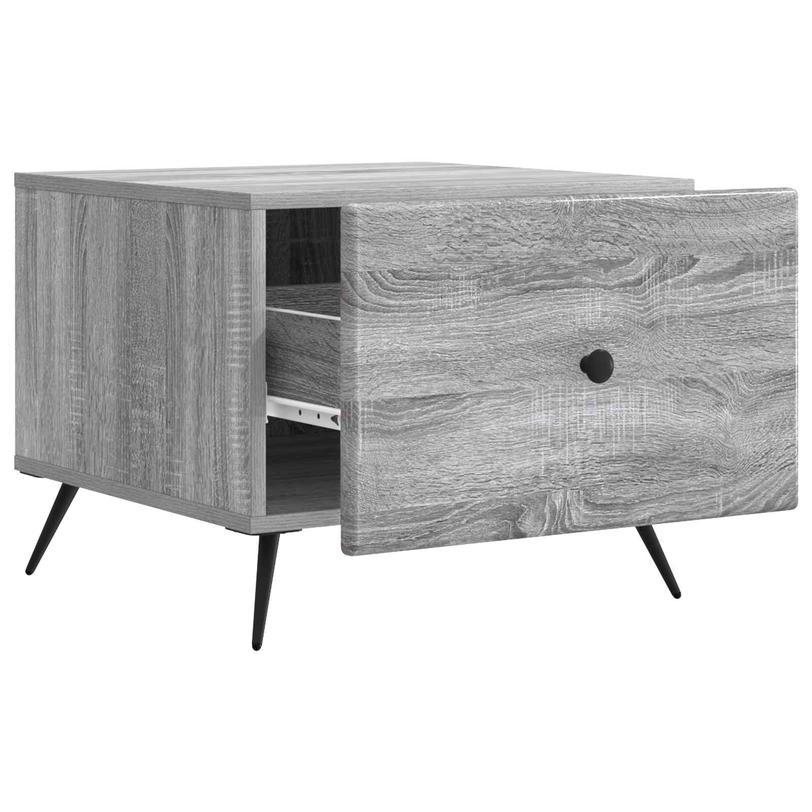 vidaXL Coffee Table Grey Sonoma 49 x 50 x 40 cm Engineered Wood 4
