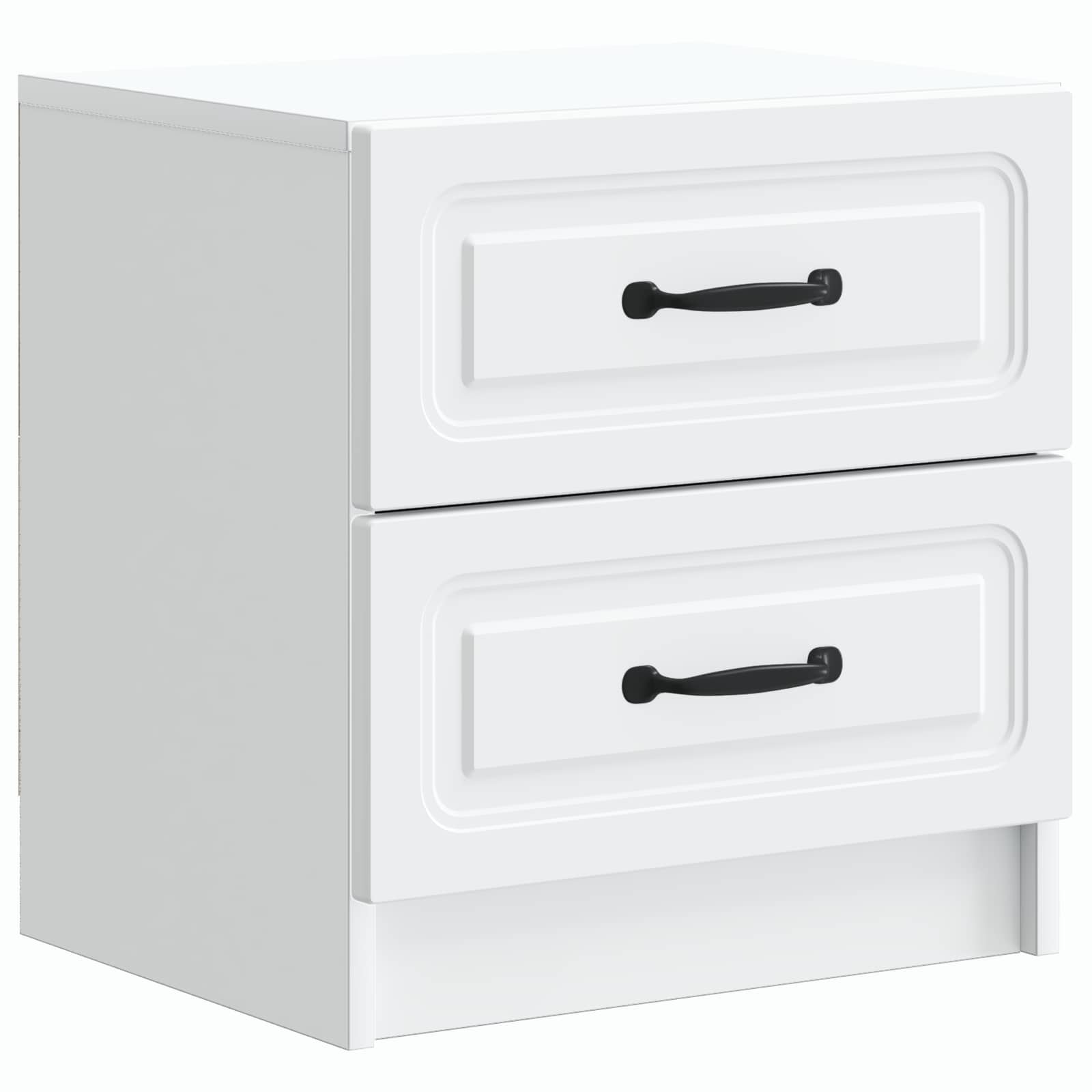 vidaXL Bedside Cabinet 2 pcs White 43 x 34.5 x 44.5 cm Engineered Wood 5