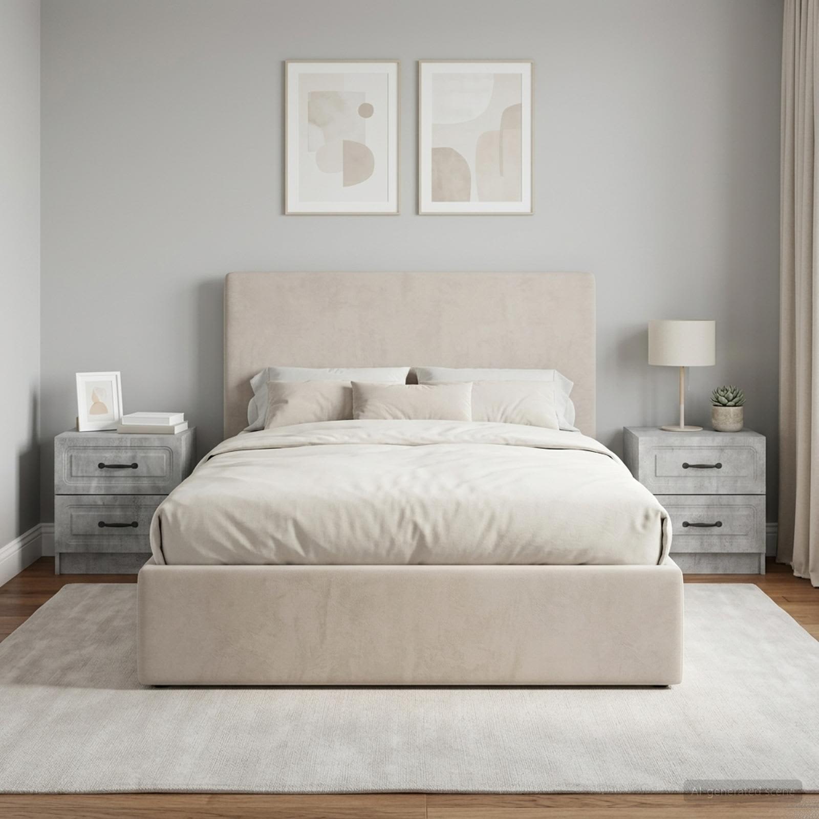 vidaXL Bedside Cabinet 2 pcs Concrete Grey 43 x 34.5 x 44.5 cm 4