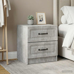 Bedside Cabinet in Concrete Grey