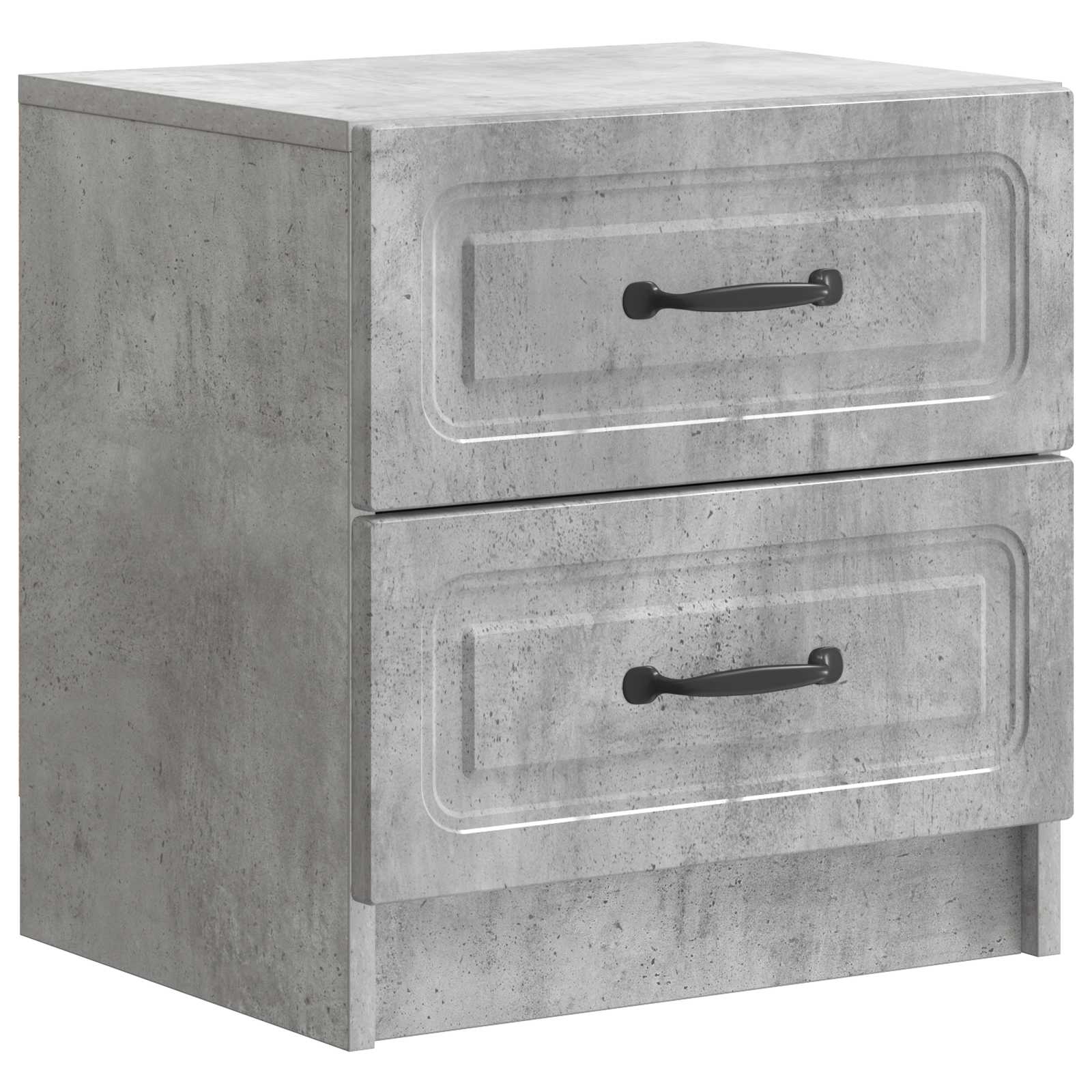 vidaXL Bedside Cabinet 2 pcs Concrete Grey 43 x 34.5 x 44.5 cm 5