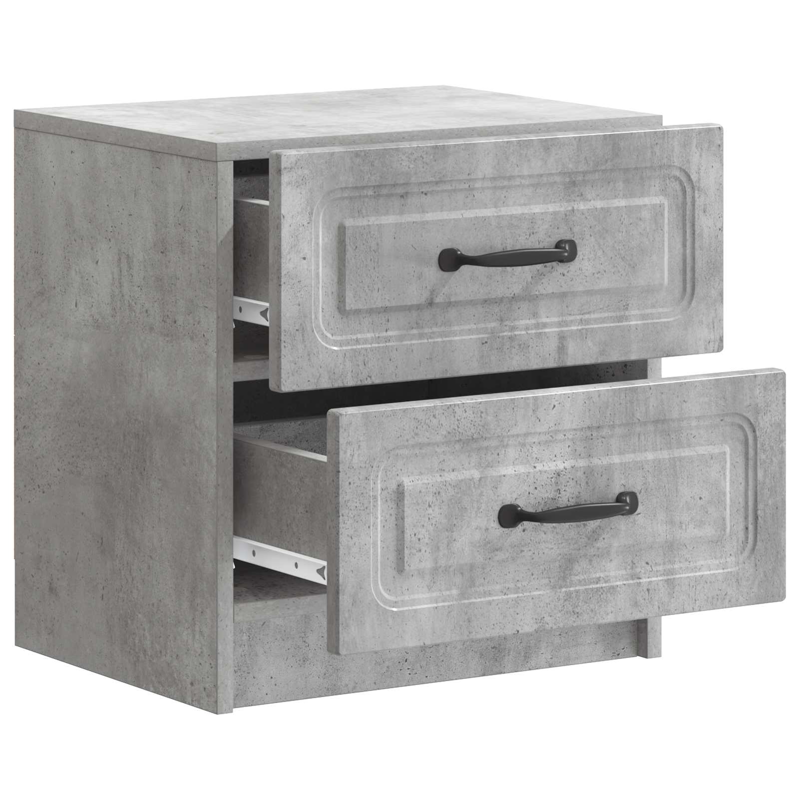 vidaXL Bedside Cabinet 2 pcs Concrete Grey 43 x 34.5 x 44.5 cm 6