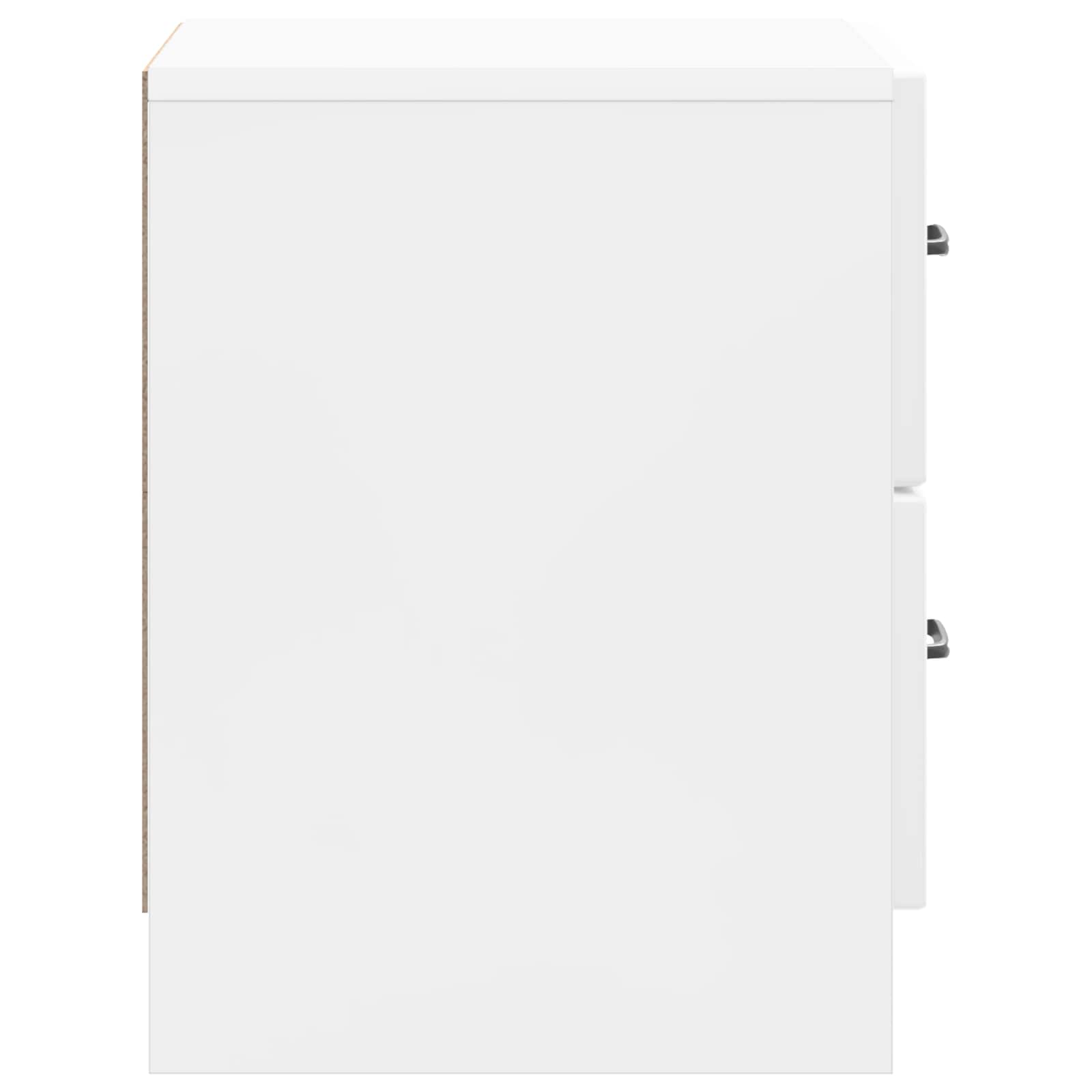 vidaXL Bedside Cabinet High Gloss White 43 x 34.5 x 44.5 cm 6