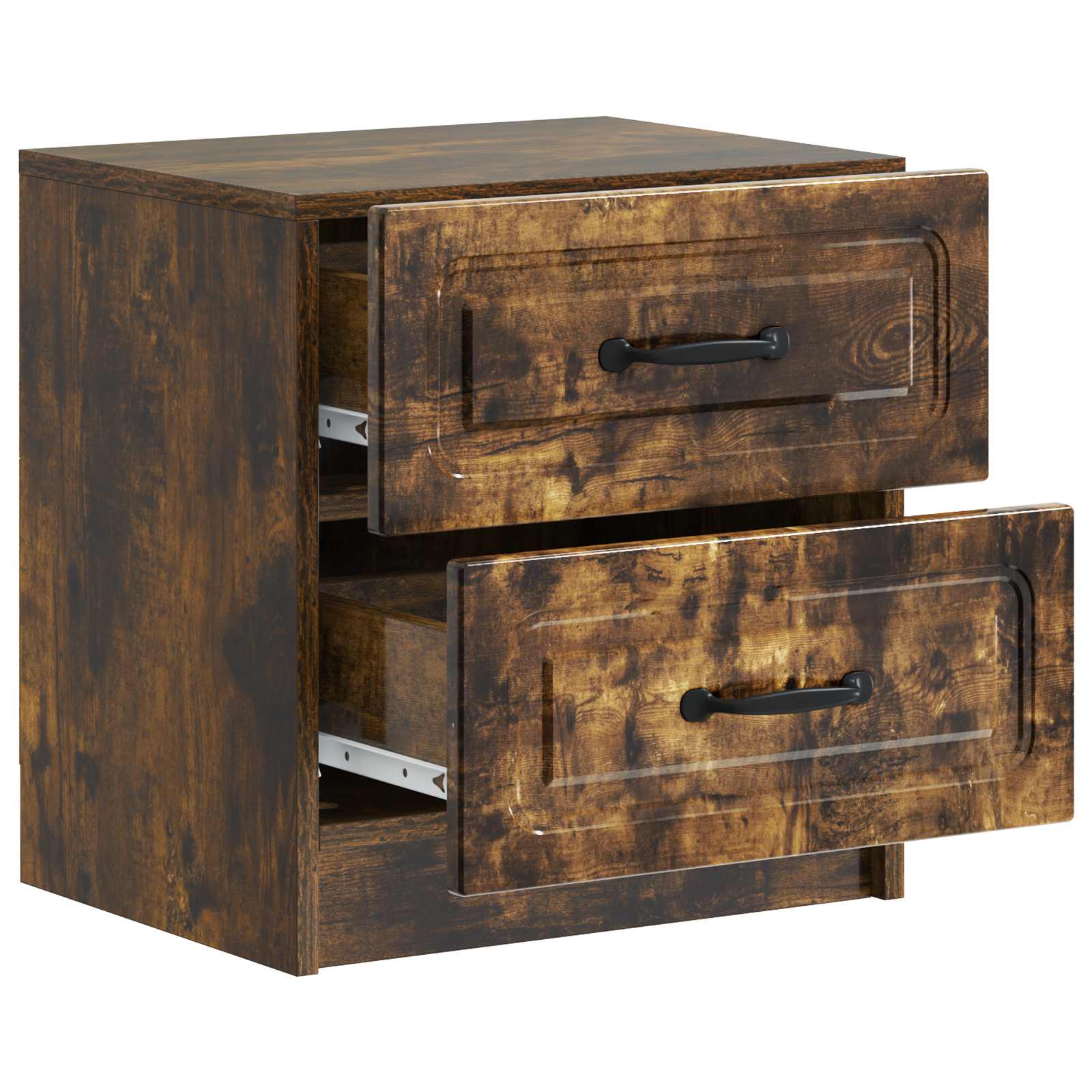 vidaXL Bedside Cabinet 2 pcs Smoked Oak 43 x 34.5 x 44.5 cm 6