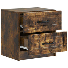 vidaXL Bedside Cabinet 2 pcs Smoked Oak 43 x 34.5 x 44.5 cm 6