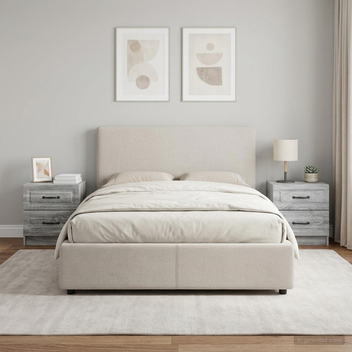 vidaXL Bedside Cabinet 2 pcs Grey Sonoma 43 x 34.5 x 44.5 cm 4