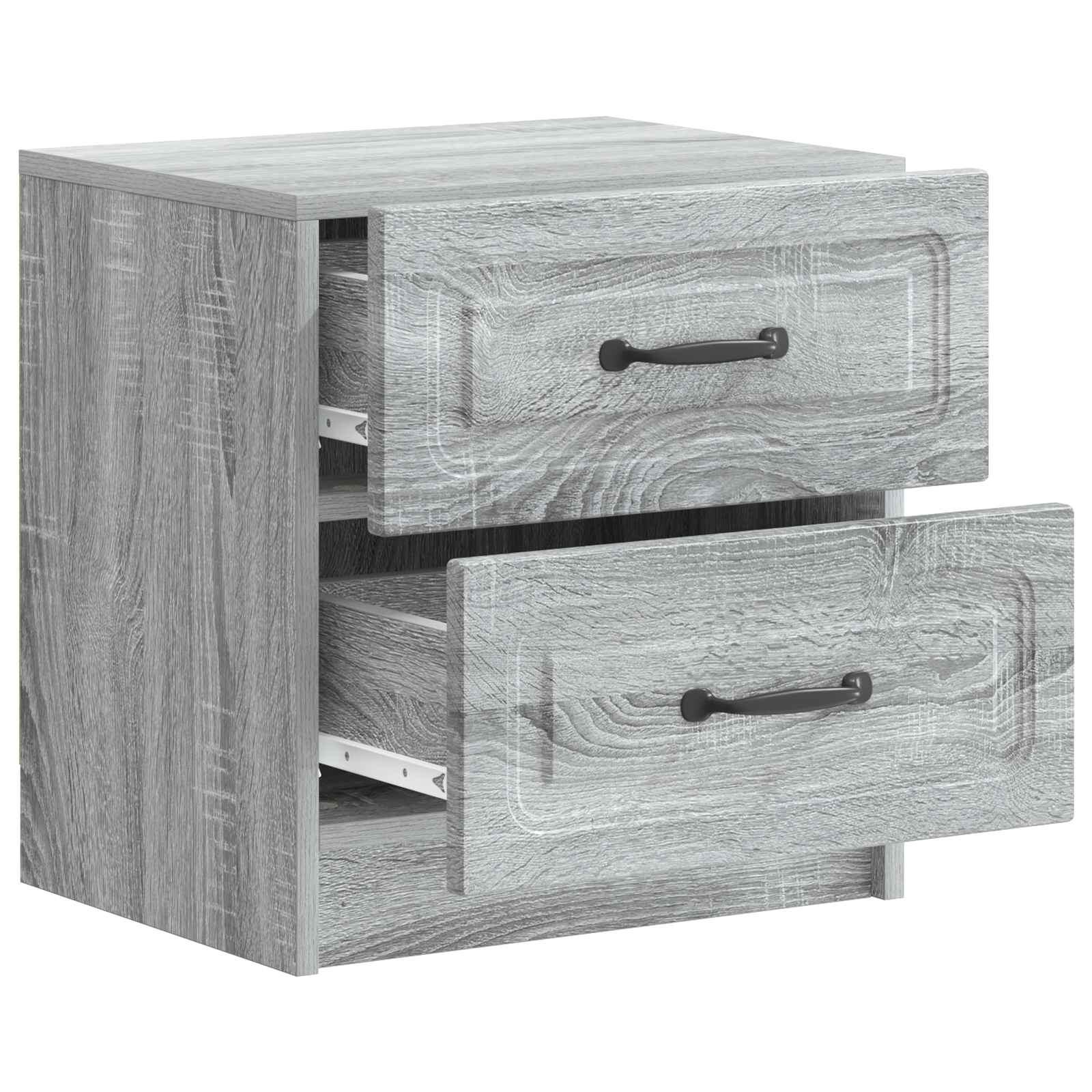 vidaXL Bedside Cabinet 2 pcs Grey Sonoma 43 x 34.5 x 44.5 cm 6