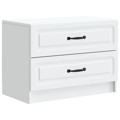 vidaXL Bedside Cabinet White 62 x 34.5 x 44.5 cm Engineered Wood 2