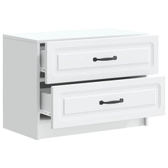 vidaXL Bedside Cabinet White 62 x 34.5 x 44.5 cm Engineered Wood 4