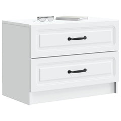 vidaXL Bedside Cabinet White 62 x 34.5 x 44.5 cm Engineered Wood 3