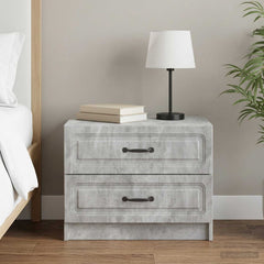 vidaXL Bedside Cabinet Concrete Grey 62 x 34.5 x 44.5 cm 1