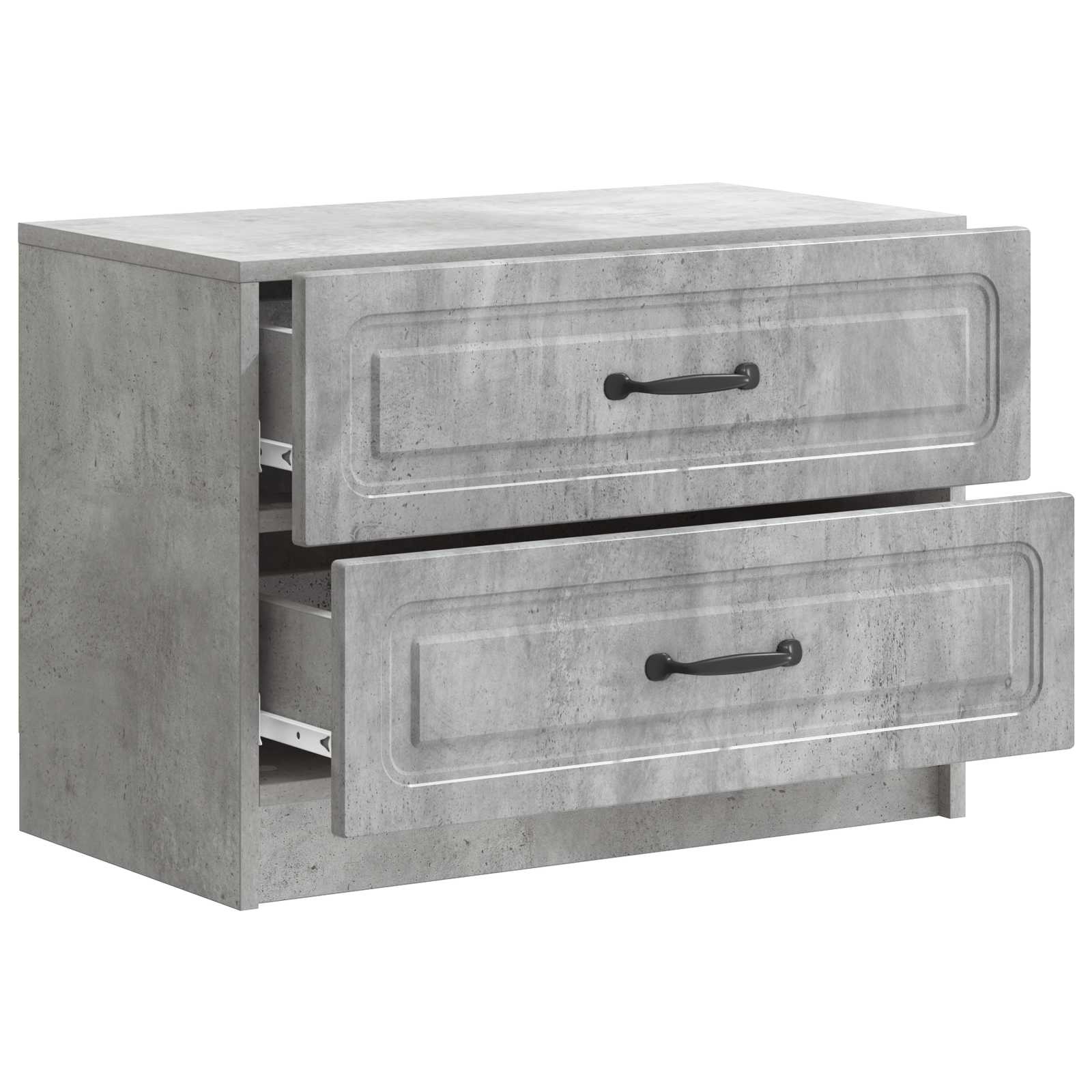 vidaXL Bedside Cabinet Concrete Grey 62 x 34.5 x 44.5 cm 4