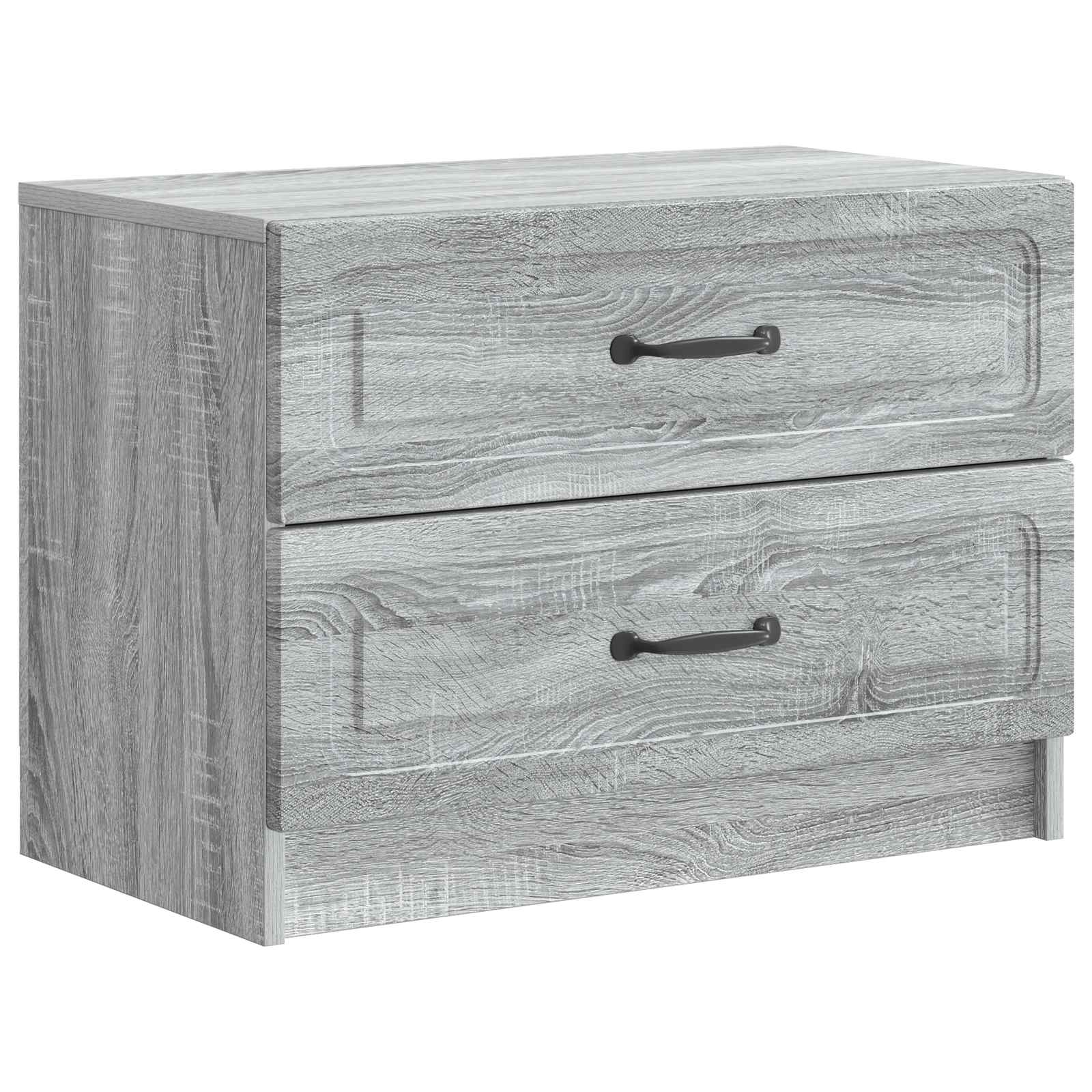 vidaXL Bedside Cabinet Grey Sonoma 62 x 34.5 x 44.5 cm Engineered Wood 2
