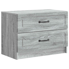 vidaXL Bedside Cabinet Grey Sonoma 62 x 34.5 x 44.5 cm Engineered Wood 2
